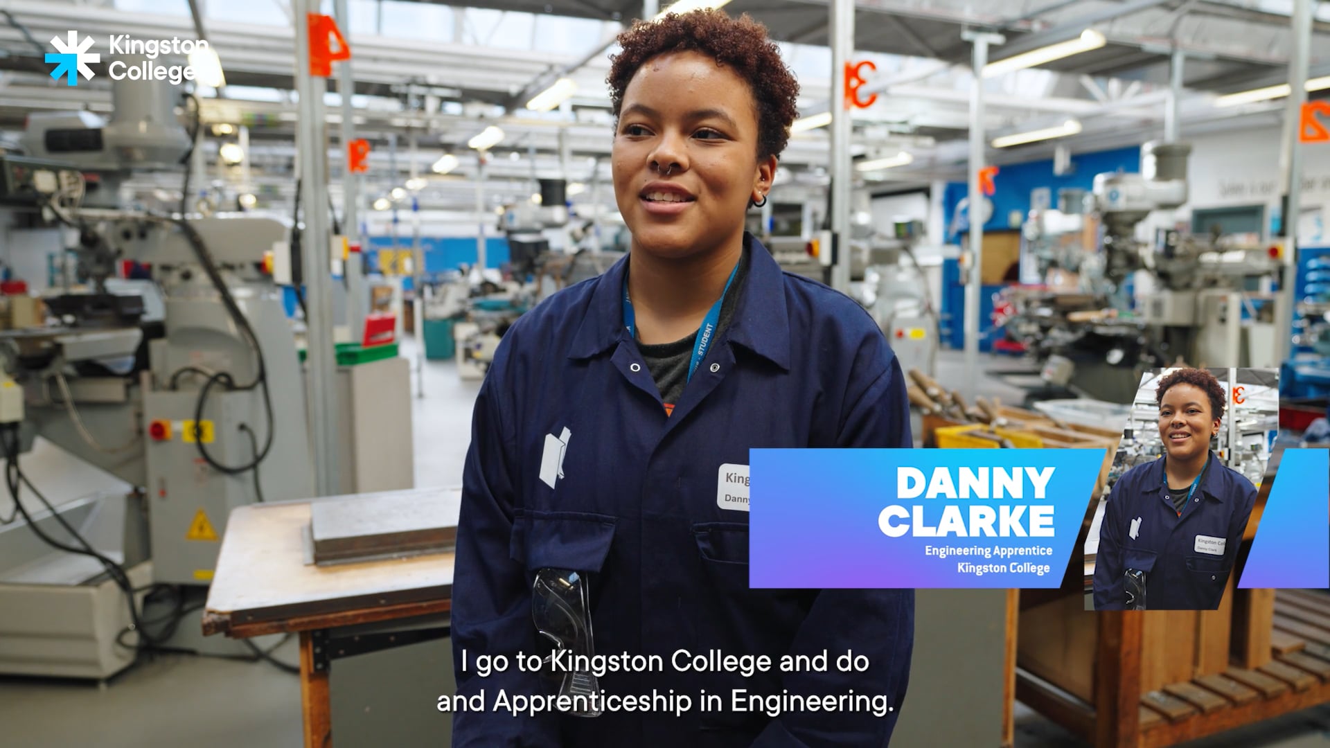 Danny, Engineering Technician Apprentice at Kingston College, employed by Lufthansa Technik
