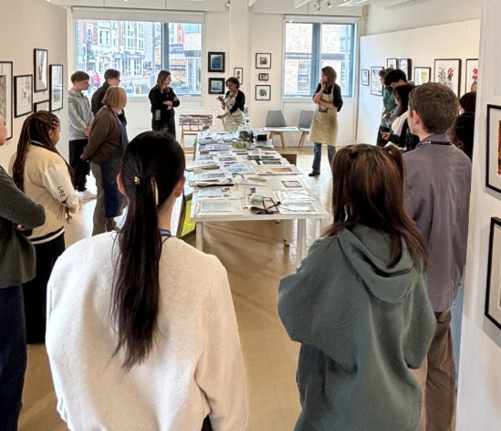 Richmond Printmakers inspire Art & Design students through creative workshops