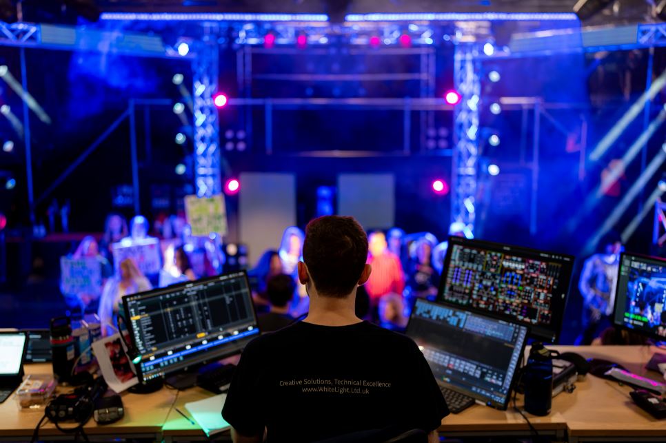 Mayhem Theatre Lighting Designer says our Technical Theatre students "are a legitimate match to those I have worked with in the professional world"